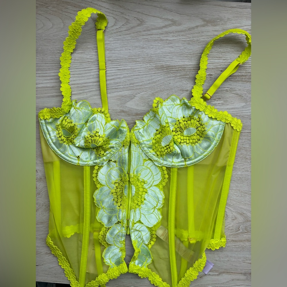 Savage X Fenty Neon Lace Bustier